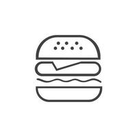 hamburger-vektorsymbol-illustration desigh vektor