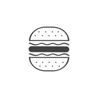 hamburger-vektorsymbol-illustration desigh vektor