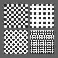 minimaler geometrischer Schwarz-Weiß-Mustervektor-Illustrationssatz vektor