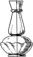 Blumengefäß aus Glas, Vintage-Illustration. vektor