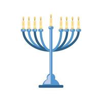 menora hanukkah ikon vektor