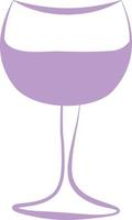 lila vin i glas, ikon illustration, vektor på vit bakgrund