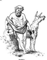 silenus årgång illustration. vektor