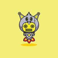 vektor illustration av tecknad serie karaktär maskot kostym djur- raket söt robot bäver