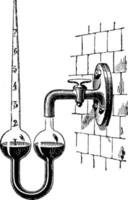 Manometer, Vintage-Illustration. vektor