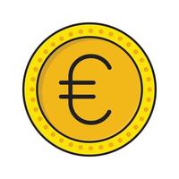 euro mynt vektor illustration på en bakgrund.premium kvalitet symbols.vector ikoner för begrepp och grafisk design.