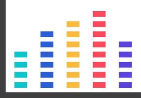 kreative bunte Grafik, Illustration, Vektor auf weißem Hintergrund.