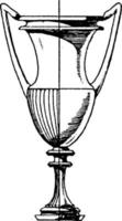 antiker Krater, Vintage-Illustration. vektor