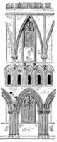 Kirchenschiff der Wells-Kathedrale, St.-Andreas-Kirche, Vintage-Gravur. vektor