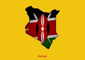 Kenia-Flagge. Papierschnitt-Design der offiziellen Weltflagge. geeignet für Banner, Hintergrund, Poster, Jubiläumsvorlage, Festivalurlaub, unabhängiger Tag. Vektor eps 10