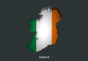 Irland-Flagge. Papierschnitt-Design der offiziellen Weltflagge. geeignet für Banner, Hintergrund, Poster, Jubiläumsvorlage, Festivalurlaub, unabhängiger Tag. Vektor eps 10