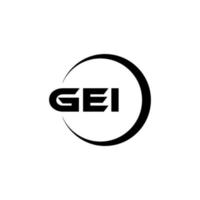 Gei-Brief-Logo-Design in Abbildung. Vektorlogo, Kalligrafie-Designs für Logo, Poster, Einladung usw. vektor