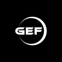 gef brev logotyp design i illustration. vektor logotyp, kalligrafi mönster för logotyp, affisch, inbjudan, etc.