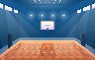 Indoor-Basketballplatz-Hintergrund vektor