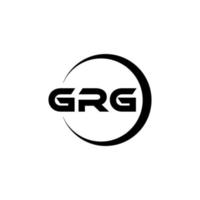 Grg-Brief-Logo-Design in Abbildung. Vektorlogo, Kalligrafie-Designs für Logo, Poster, Einladung usw. vektor