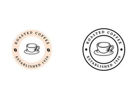 Coffee-Shop-Resto und Bar-Logo-Design vektor