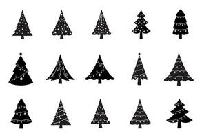 Satz von Weihnachtsbaum-Symbol, Satz von Weihnachtsbaum-Symbol-Vektor. Weihnachtsbaum-Set. eine Reihe von Weihnachtsbaum. Vektorillustration und Symbol. vektor