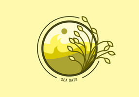 Yellow Sea Oats Logo Vector