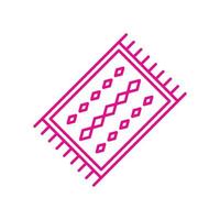 eps10 rosa Vektor peru Teppich abstrakte Linie Kunstsymbol isoliert auf weißem Hintergrund. Gebetsteppich-Umrisssymbol in einem einfachen, flachen, trendigen, modernen Stil für Ihr Website-Design, Logo und mobile App