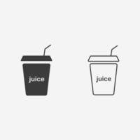 juice, dryck ikon vektor för hemsida och mobil app