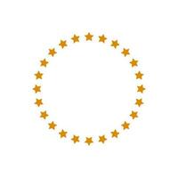 enkel cirkulär stjärna ikon på vit bakgrund vektor