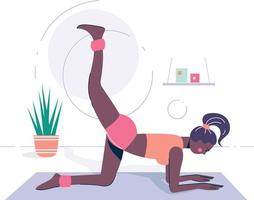 Frauentraining Fitness Yoga ausgewogene Übung vektor