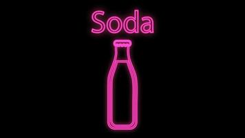 flaska av soda ikon. element av flaska i neon stil ikoner. enkel ikon för webbplatser, webb design, mobil app, info grafik vektor