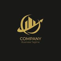 logotyp företag företag svart guld vektor