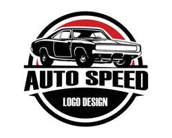 auto logo best 1968 dodge hemi ladegerät für abzeichen, emblem. isolierter weißer hintergrund, der von der seite zeigt, die in eps 10 verfügbar ist.