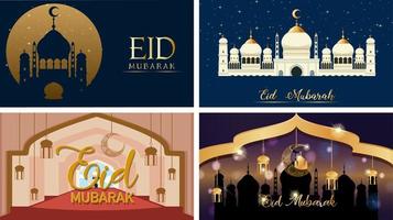 bakgrundsdesign för muslimsk eid mubarak vektor