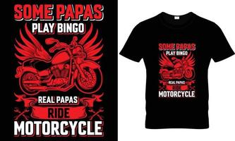 några papas spela bingo verklig papas rida motorcykel t skjorta design vektor