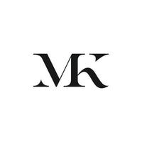 abstrakt mk initialer brev monogram vektor logotyp design