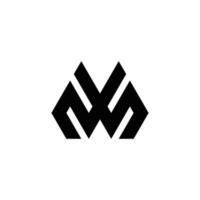abstraktes MW-Initialen-Monogramm-Logo-Design, Symbol für Unternehmen, einfach, elegant vektor