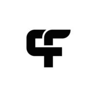 abstraktes cf-Initialen-Monogramm-Logo-Design, Symbol für Unternehmen, einfach, elegant vektor
