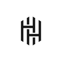 abstrakt hh initialer brev monogram vektor logotyp design