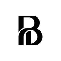 abstraktes b- oder bd-initialen-monogramm-logo-design, symbol für geschäft, vorlage, einfach, elegant vektor