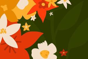 hand dragen vektor abstrakt grafisk glad jul och Lycklig ny år ClipArt illustrationer hälsning kort med blommor och lämnar.glad jul söt blommig kort design bakgrund.vinter Semester konst.