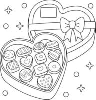valentines dag choklad hjärta färg vektor