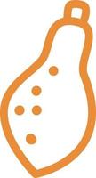 orange papaya, ikon illustration, vektor på vit bakgrund