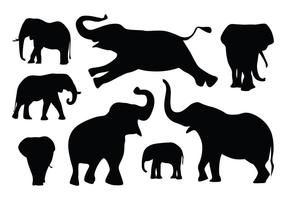Elephant Silhouette Vektoren