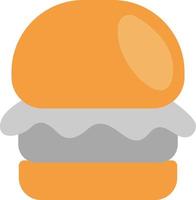 Burger zum Mitnehmen, Illustration, Vektor auf weißem Hintergrund.