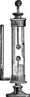 kinnersley elektrisk lufttermometer, årgång illustration. vektor