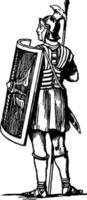 römischer Soldat, Vintage-Illustration. vektor