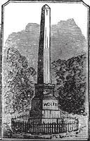 monument till wolfe och montcalm, vintage illustration vektor