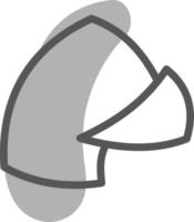 Metallic-Helm, Illustration, Vektor auf weißem Hintergrund.