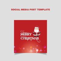 Social-Media-Beitragsvorlage für den Weihnachtstag vektor