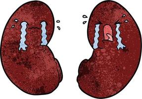 Vektor-Nieren-Charakter im Cartoon-Stil vektor
