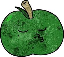 Cartoon grüner Apfel vektor