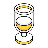 ett redigerbar design ikon av dryck glas vektor