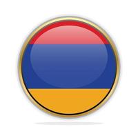 Designvorlage für Schaltflächenflaggen Armenien vektor